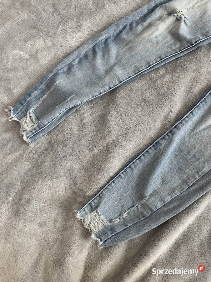 Spodnie Jeansy Dżinsy skinny z rozdarciami Jasło