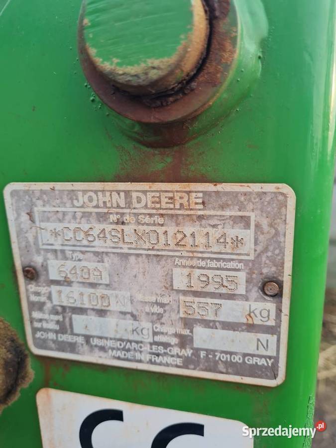 Tur John deere 640A wielkopolskie Turek