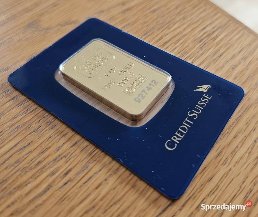 sztabka złota imitacja 1 uncja CREDIT SWISS mazowieckie Warszawa
