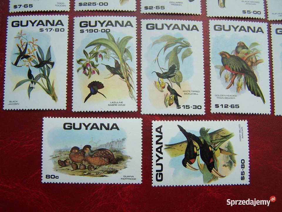 Gujana 1990 MNH Mi 3184210 Fauna Ptaki Tychy
