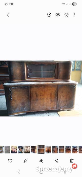 Kredens bufet art deco fornir oryginalne uchwyty kujawsko-pomorskie