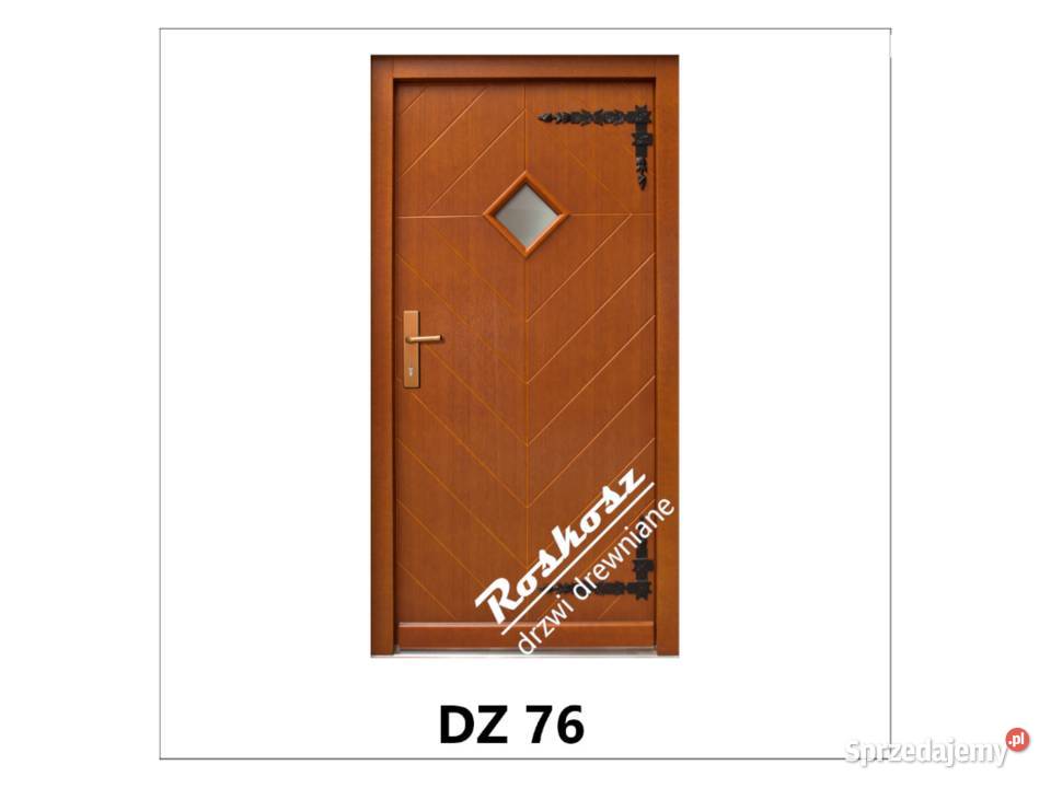 DRZWI ZEWNĘTRZNE 80mm drewniane nowoczesne Chrzowice