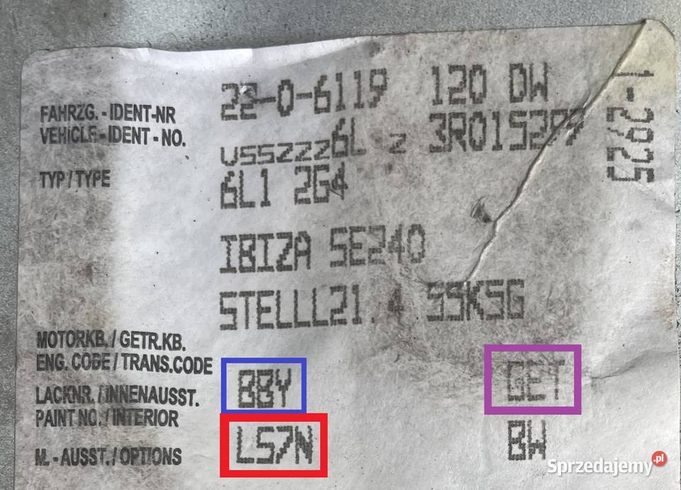 Seat Ibiza III 6L 14 16V 75 LS7N BBY GET NA Piotrków Trybunalski