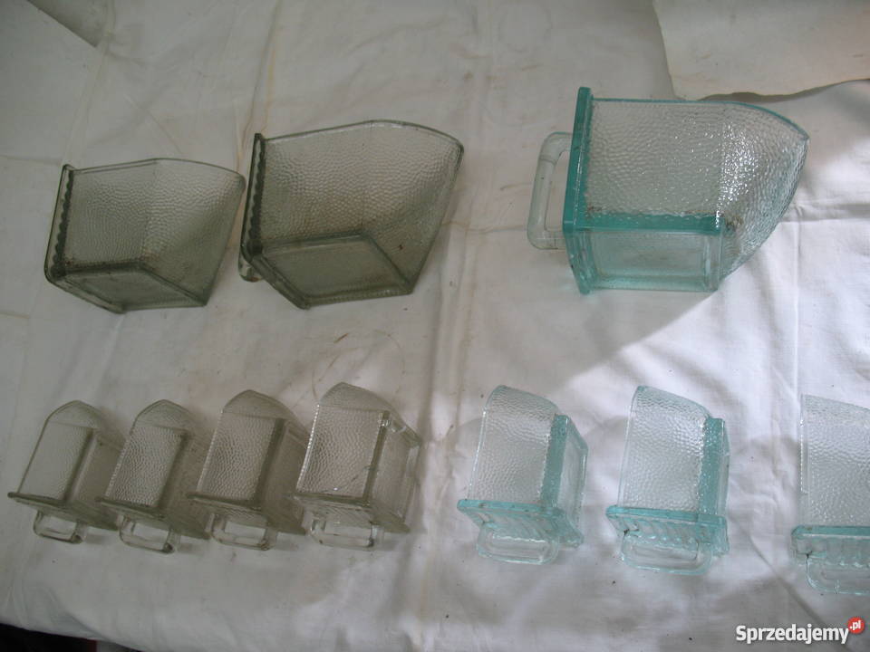 szklane szufladki na przyprawy stary kredens śląskie Żory