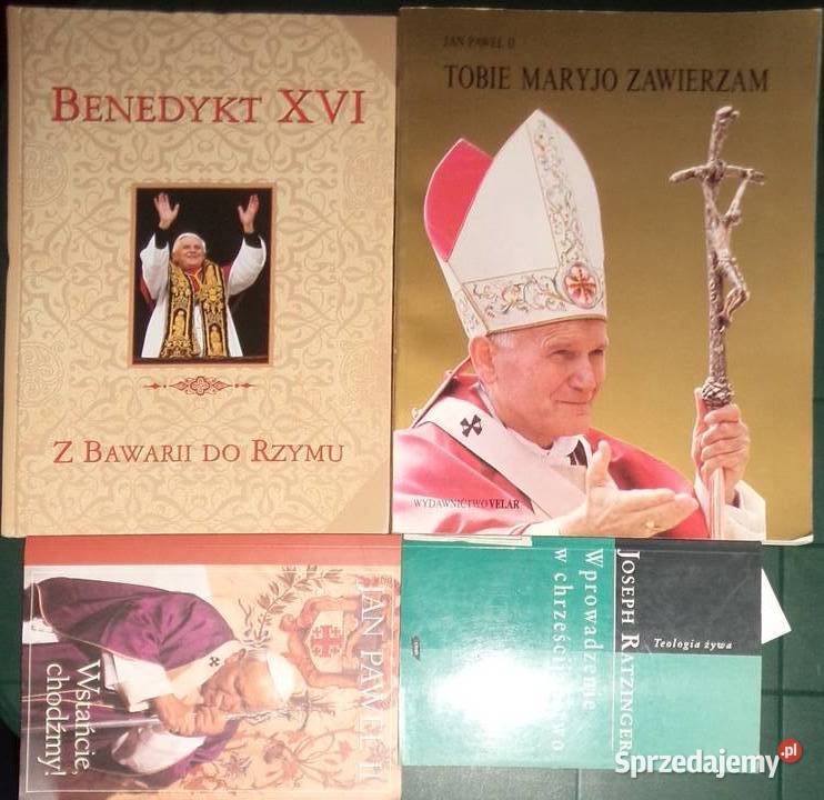 4x książki papież Benedykt XVI 16 Jan Paweł 2 II podkarpackie Rzeszów sprzedam