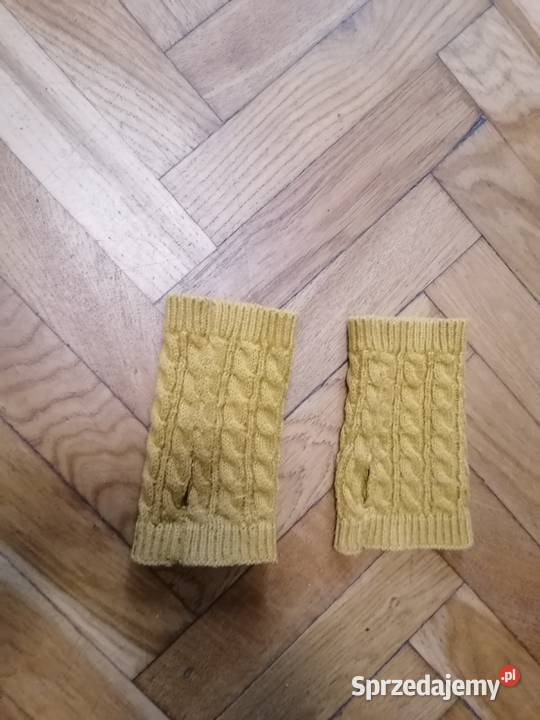 Rękawiczki żółte bez palców