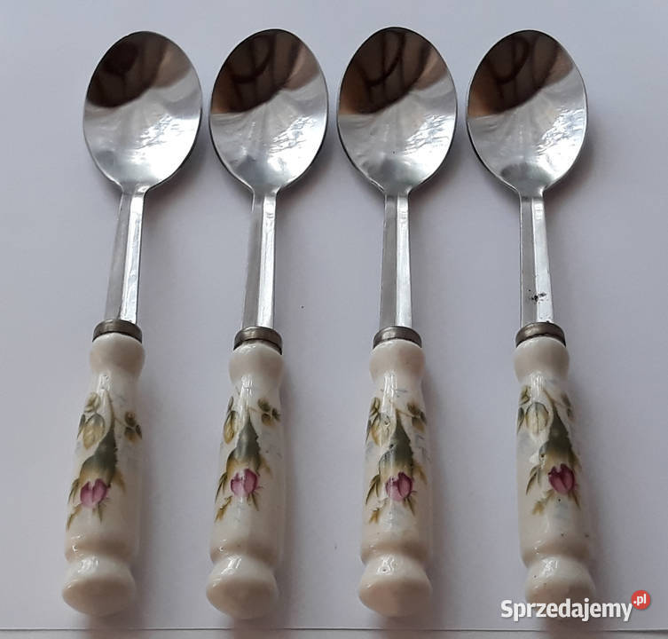 Łyżeczki do herbaty z ceramicznymi trzonkami