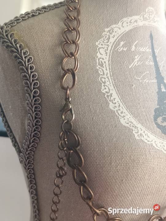 BIŻUTERIA NASZYJNIK etniczny z zielonym lubelskie Zamość