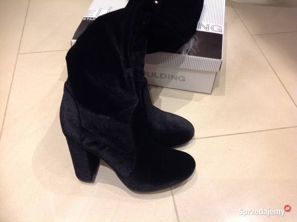 Kozaki Kolano damskie 36 welurowe Nowe