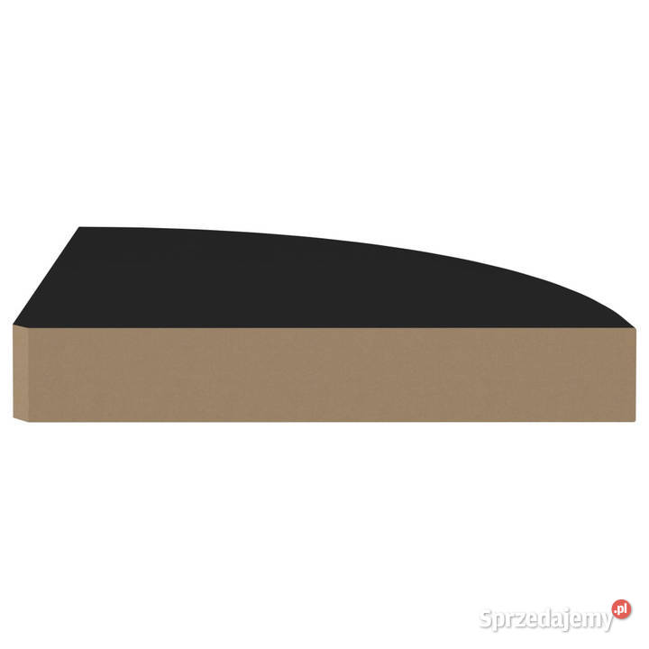 Narożna półka ścienna czarna 25x25x38 MDF Warszawa