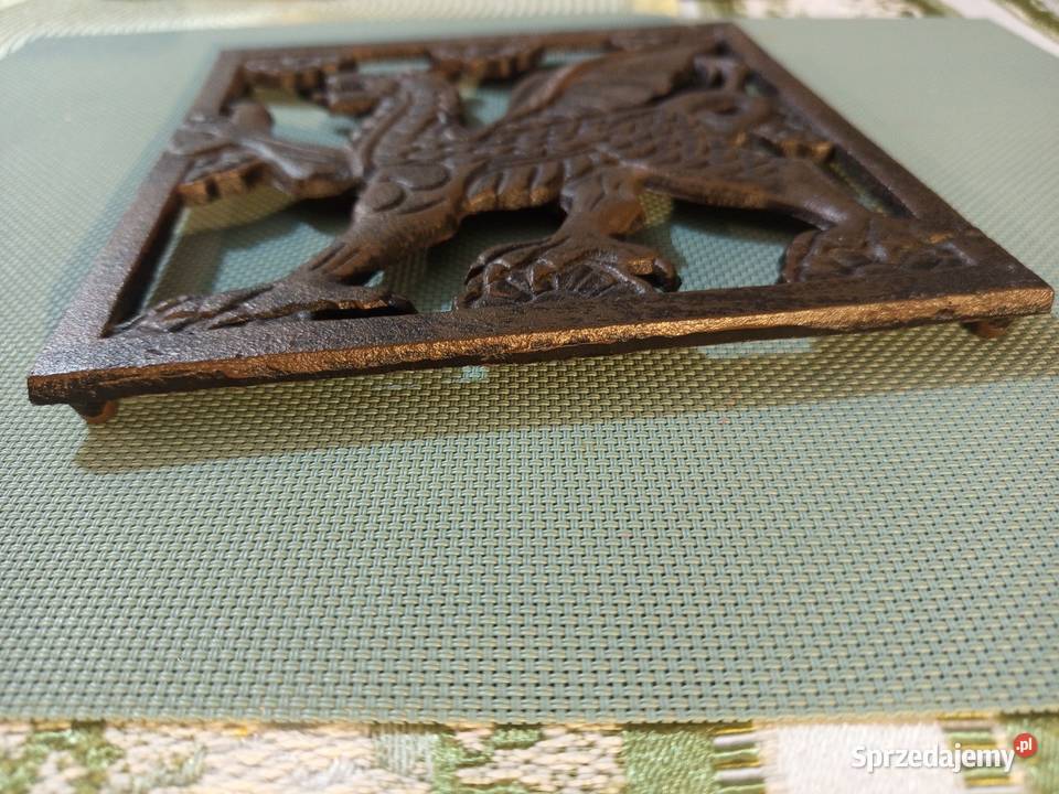 Zabytkowa ŻELIWNA podstawka pod garnki żelazko brązowy Warszawa