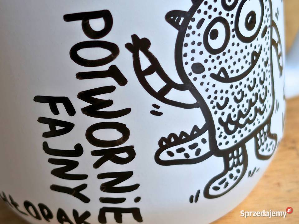 Kubek Ceramiczny Ręcznie Malowany POTWÓR 300ml Dobrzykowice