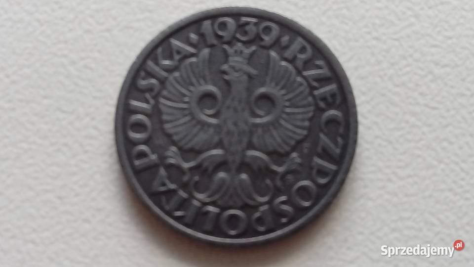 Moneta 1 gr 1939 r GG cynk ideał