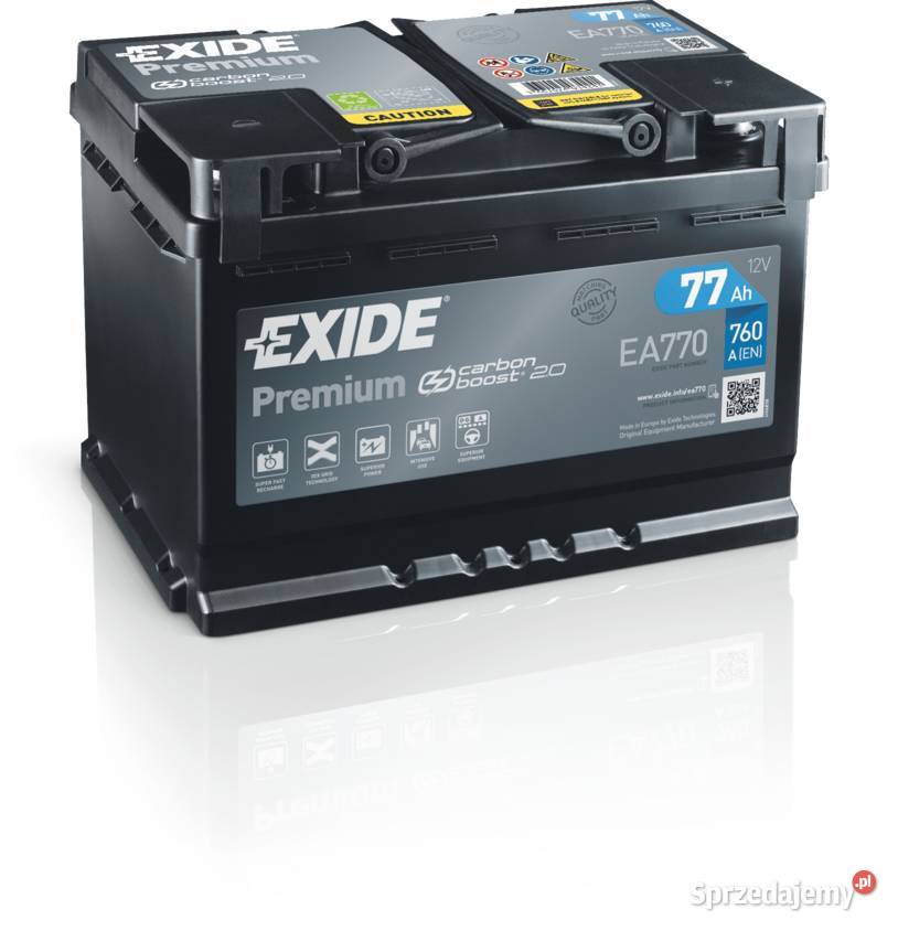 Akumulator Exide Premium 77Ah 760A PRAWY PLUS sprzedam
