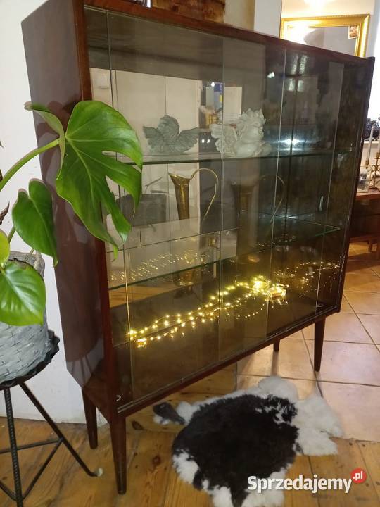 Witryna ptl gablota fornir retro pomorskie Gdańsk