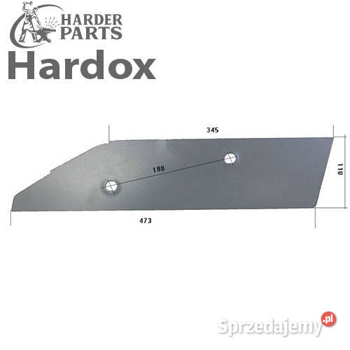 Płoza krótka HARDOX 278070P części do pługa KUHN
