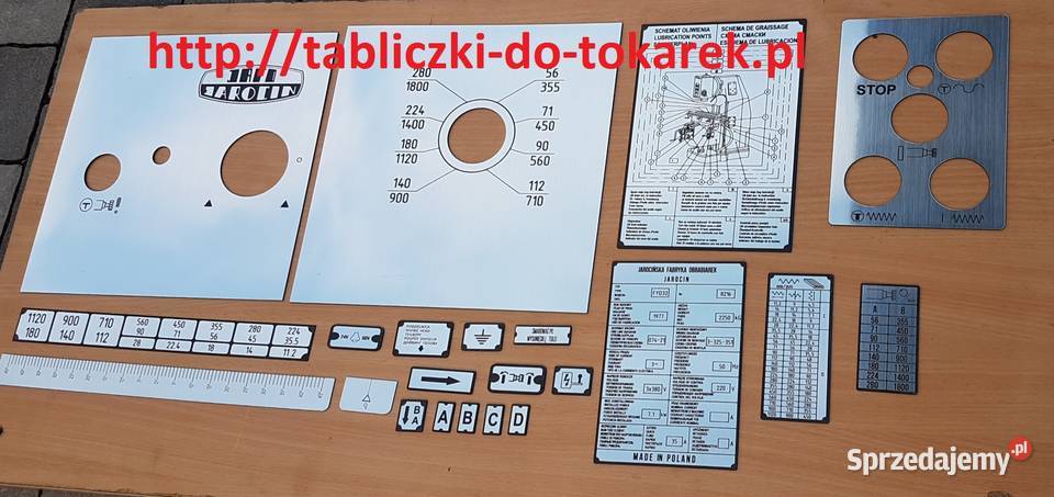 Frezarka FYD 32 Tabliczka Tabliczki Tabela Zelów