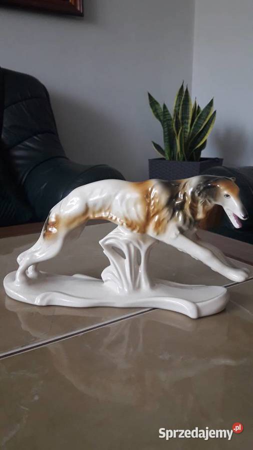 Figurka porcelanowa Chart Borzoj Katowice Jezela
