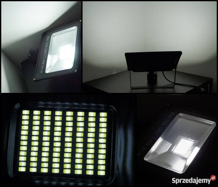 NAŚWIETLACZ LED SMD 100W CZUJNIK RUCHU HALOGEN mazowieckie Przasnysz