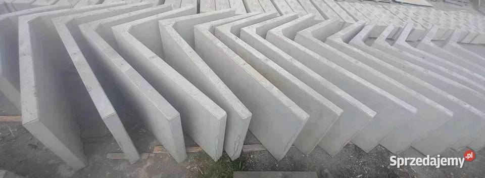 Elki betonowe mur oporowy L ściany oporowe murki wielkopolskie Jutrosin