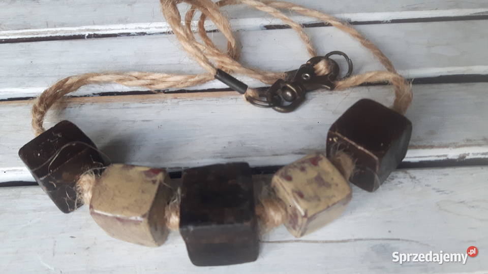 Naszyjnik ceramiczny ręcznie wykonany z gliny mazowieckie Otwock