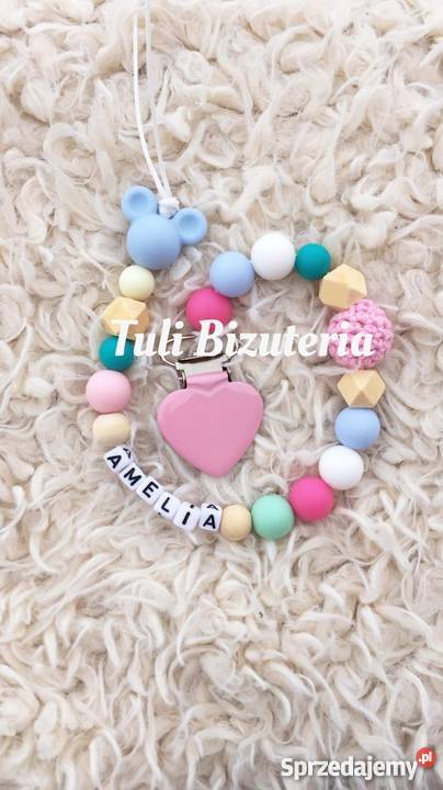 Zawieszka do smoczka z imieniem dziecka Akcesoria kosmetyczne Opole