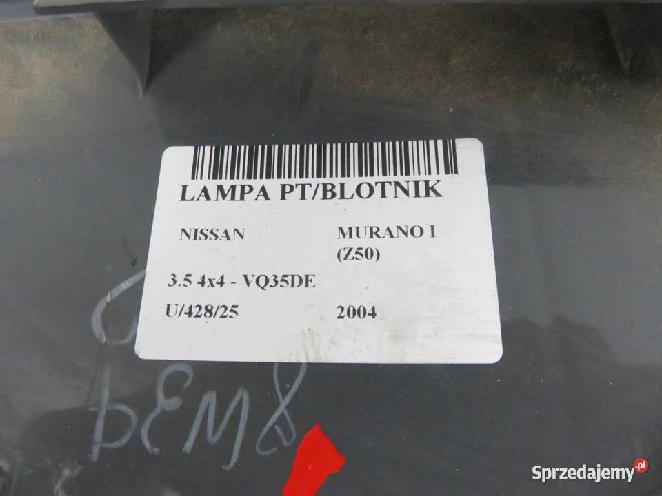 LAMPA PRAWA TYLNA NISSAN MURANO Z50