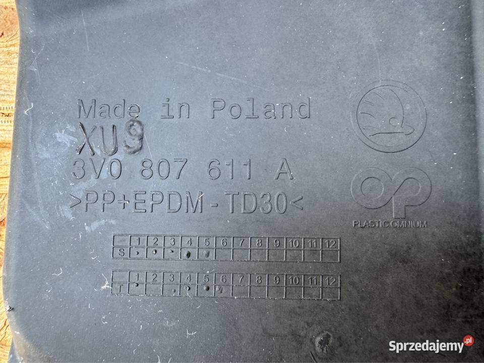 Płyta osłona pod zderzak przód skoda superb III Międzychód