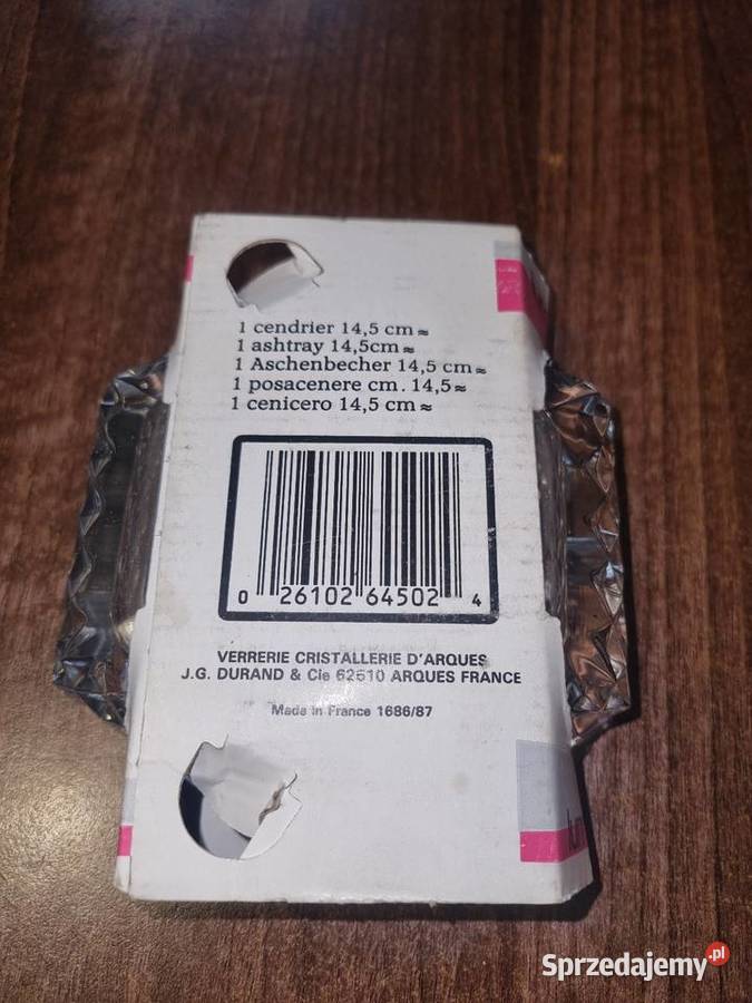 Klasyczna popielniczka ze szkła prasowanego JG Świbie