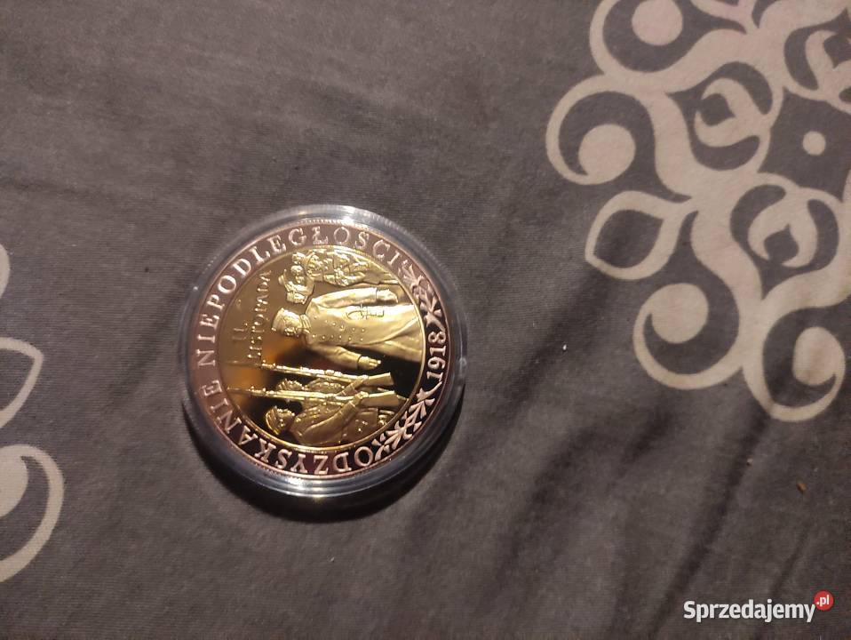 Odzyskiwanie Niepodległości 1918 piękny medal dolnośląskie Oleśnica