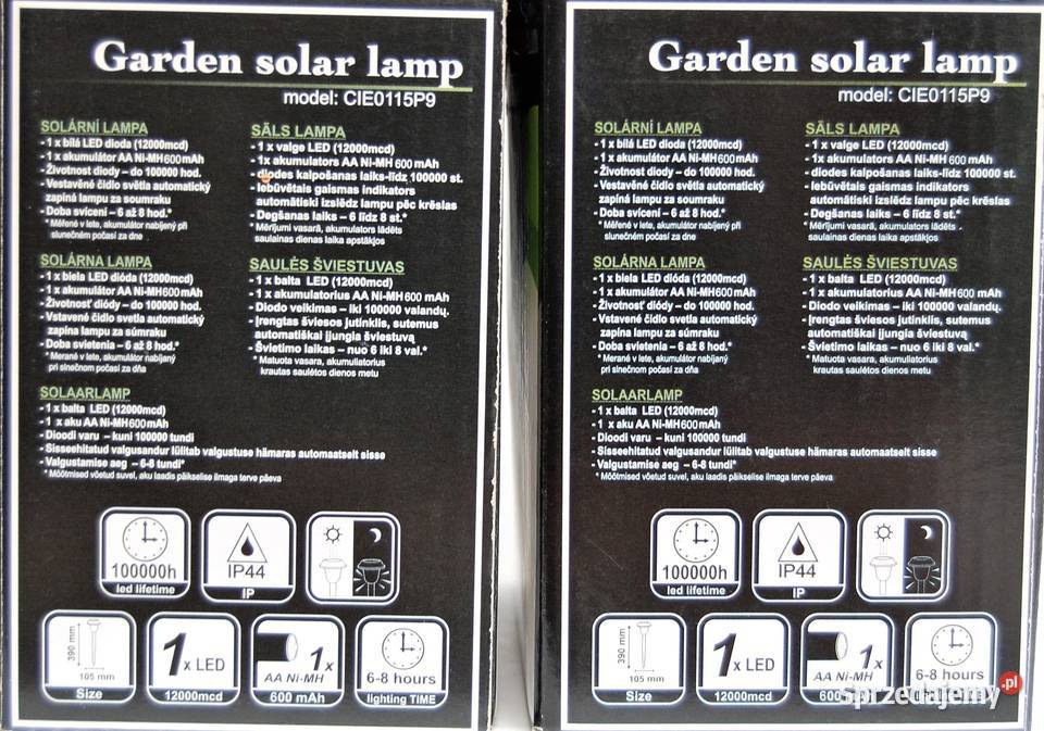 Lampa ogrodowa solarna Maxon CIE0115P9 2 39 Lublin