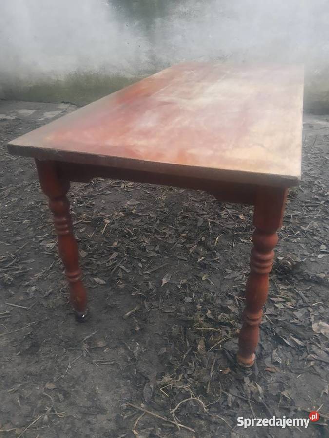 Ława stół stolik rzeźbione nogi PRL stylowy loft Karczmiska Pierwsze