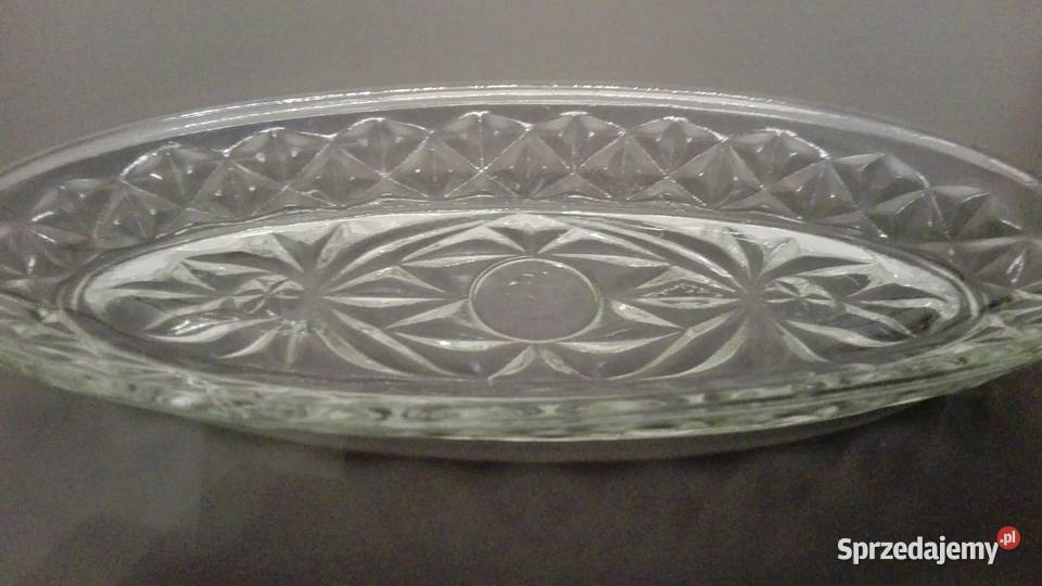 Półmisek rivierka stare szkło PRL Warpechy Stare