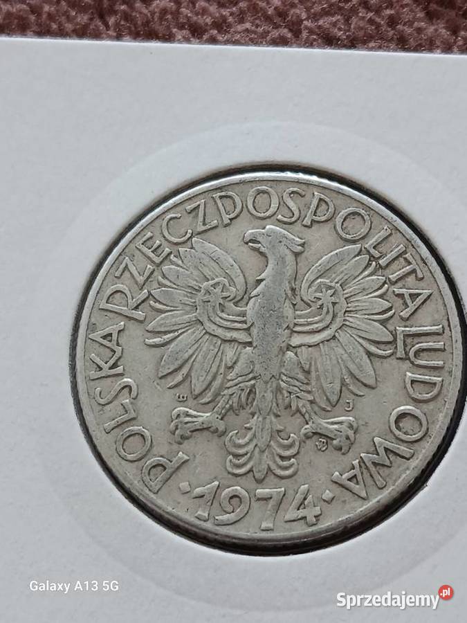 5 Złotych Rybak 1974 r płaska data rzadkość
