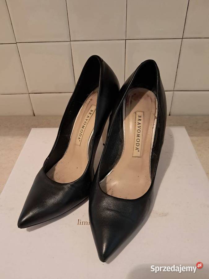 Buty damskie skórzane czółenka czarne BRAVOMODA Kraków