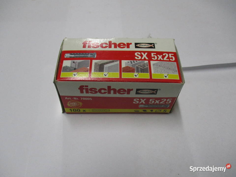 Kołek rozporowy bez wkręta Fischer sx 5x25 art Materiały budowlane Mogilno