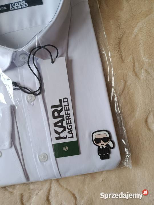 Koszula męska Karl Lagerfeld kolor biały rozmiar