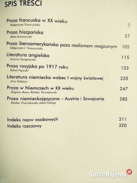 Historia literatury światowej proza rosyjska Warszawa