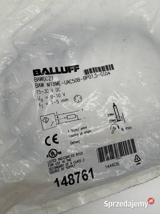 Balluff BAW0021 BAW M18ME UAC50B BP01 5 GS04 sprzedam