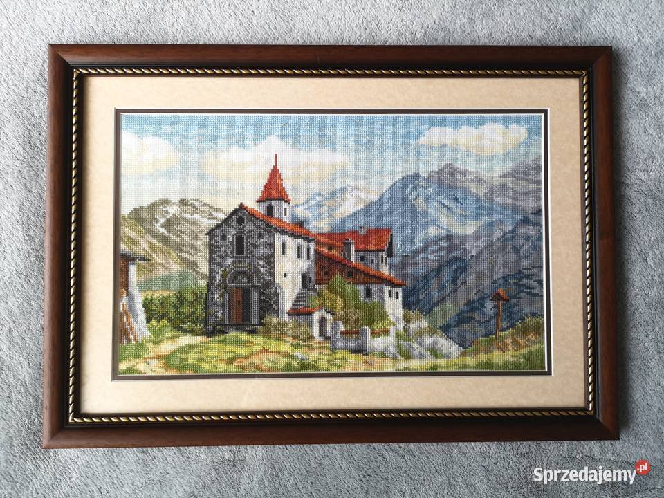 Obraz ręcznie haftowany Zamek na górskim szlaku Otrębusy