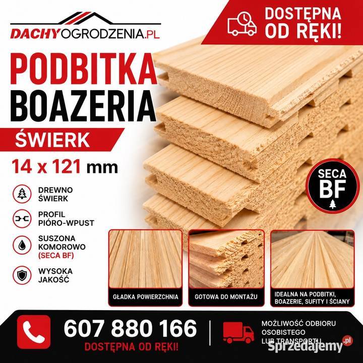 Podbitka Boazeria Świerk Dachy i rynny Bełchatów