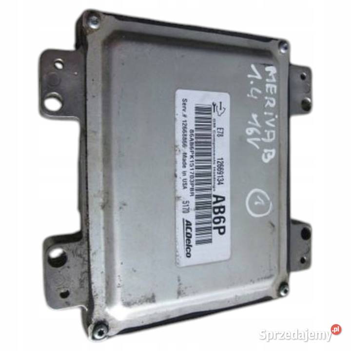 Opel Meriva B 14 16V KOMPUTER SILNIKA 12669134 lubelskie Chełm sprzedam