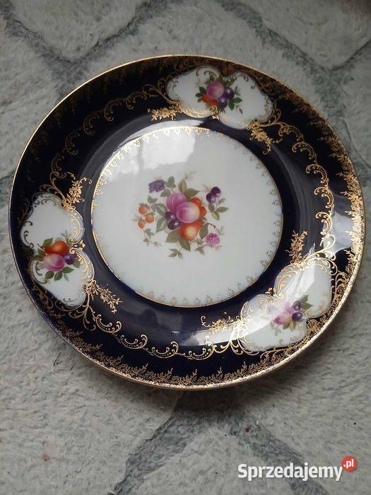 Talerz Rosenthal 1926 kobalt owoce duży Porcelana i szkło Kraków