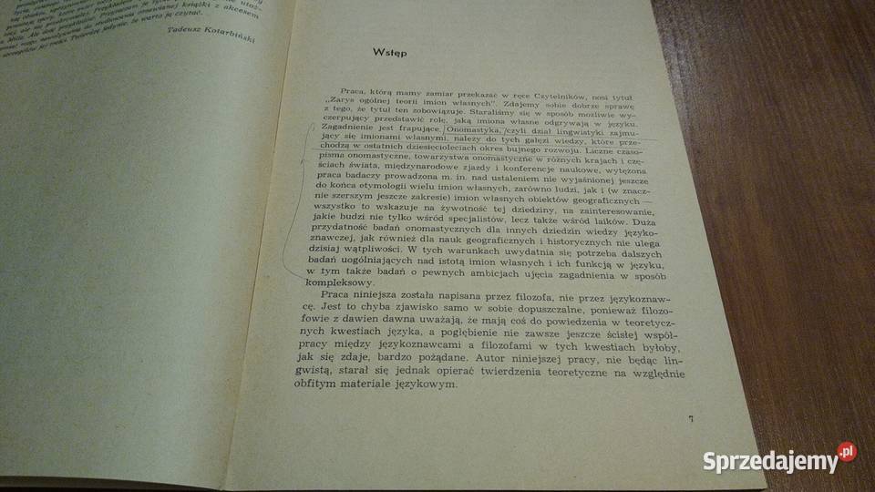 Zarys ogólnej teorii imion własnych Eugeniusz filologie, językoznawstwo Gdańsk