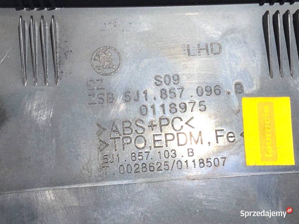 SCHOWEK PASAŻERA SKODA ROOMSTER Kombi 0615