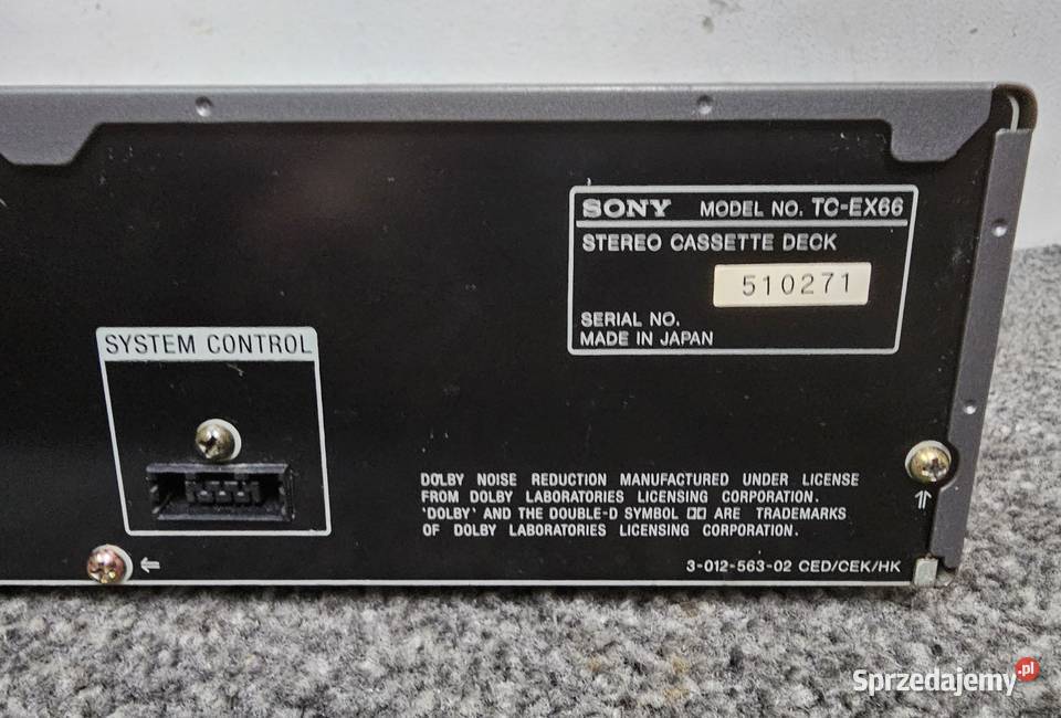 magnetofon kasetowy deck SONY TCEX66 SPRAWNY Kraków