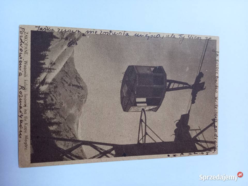 Stara widokówka Zakopane wagonik kolejki Świdnica sprzedam