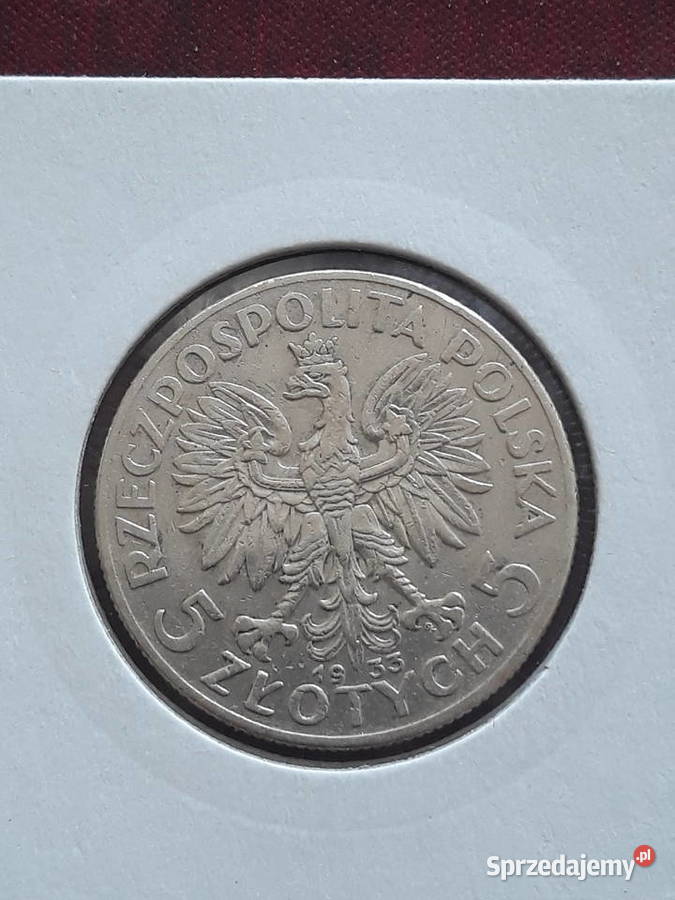 5 Głowa kobiety 1933 r 2 piękne Numizmatyka Konin