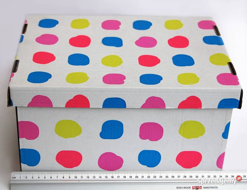 Pudło do przechowywania tektura kropki Spaceo 15 Pozostałe Lublin sprzedam