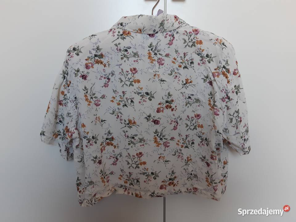 Vintage PRL Krótka bluzka w kwiatki Warszawa